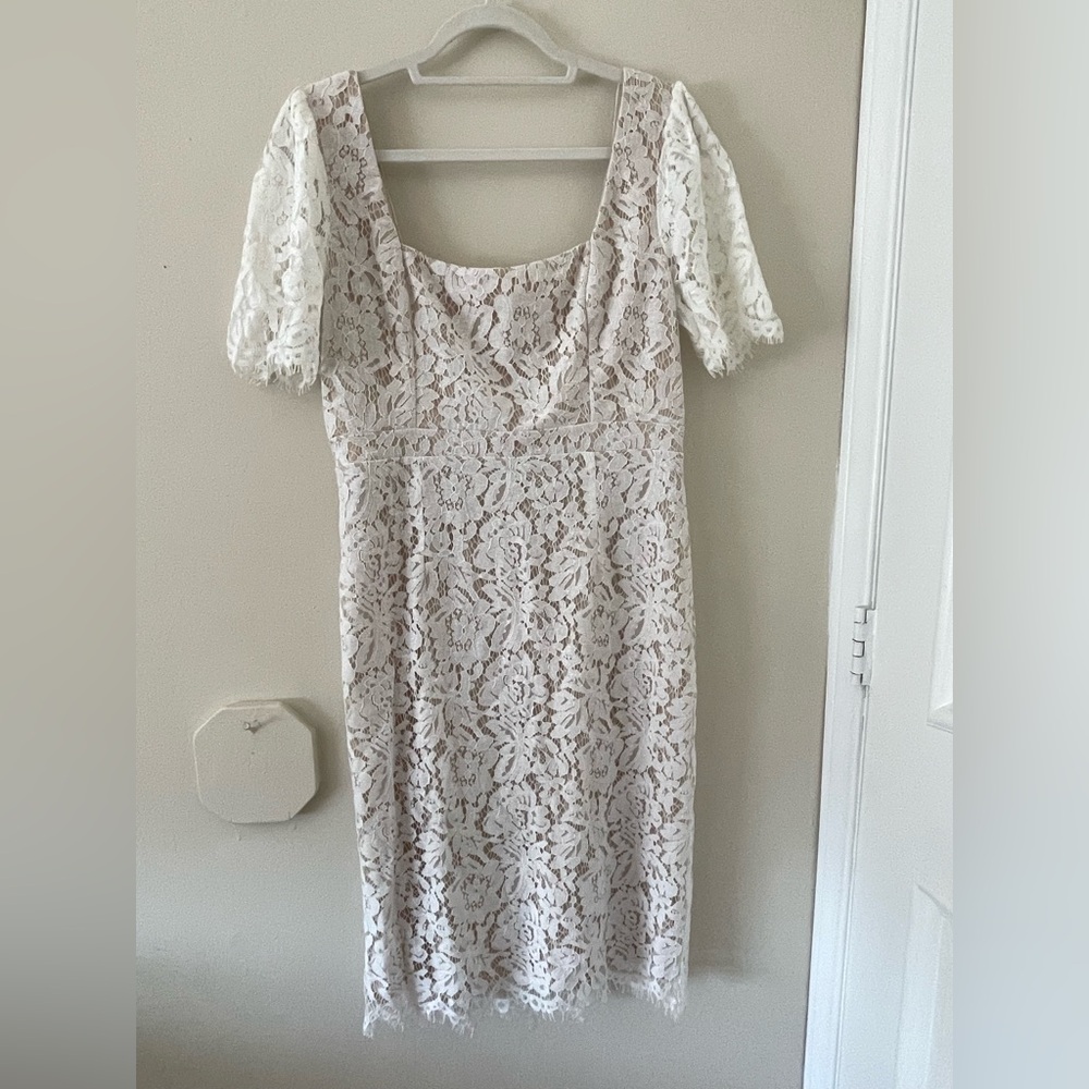 Morning Lavender White Lace Dress